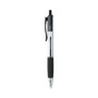 Universal Comfort Grip Ballpoint Pen, Retractable, Medium 1 mm, Black Ink, Clear/Black Barrel, Dozen (UNV15530) View Product Image