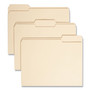 Smead 100% Recycled Manila Top Tab File Folders, 1/3-Cut Tabs: Assorted, Letter Size, 0.75" Expansion, Manila, 100/Box (SMD10339) View Product Image