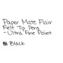Paper Mate Flair Felt Tip Porous Point Pen, Stick, Extra-Fine 0.4 mm, Black Ink, Gray/Black Barrel, Dozen (PAP8330152) View Product Image