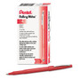 Pentel Rolling Writer Roller Ball Pen, Stick, Medium 0.8 mm, Red Ink, Red Barrel, Dozen (PENR100B) View Product Image