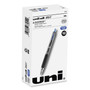 uniball Signo 207 Gel Pen, Retractable, Medium 0.7 mm, Blue Ink, Smoke/Black/Blue Barrel, Dozen (UBC33951) View Product Image