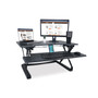 Victor High Rise Height Adjustable Standing Desk with Keyboard Tray, 36" x 31.25" x 5.25" to 20", Gray/Black (VCTDCX760G) View Product Image