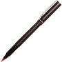 uniball Deluxe Roller Ball Pen, Stick, Micro 0.5 mm, Red Ink, Metallic Gray Barrel, Dozen (UBC60026) View Product Image