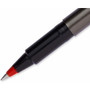 uniball Deluxe Roller Ball Pen, Stick, Micro 0.5 mm, Red Ink, Metallic Gray Barrel, Dozen (UBC60026) View Product Image