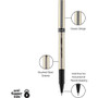 uniball Deluxe Roller Ball Pen, Stick, Fine 0.7 mm, Black Ink, Champagne Barrel, Dozen (UBC60052) View Product Image