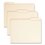 Smead Reinforced Tab Manila File Folders, 1/3-Cut Tabs: Assorted, Letter Size, 0.75" Expansion, 11-pt Manila, 100/Box (SMD10334) View Product Image