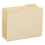 Smead Reinforced Tab Manila File Folders, 1/3-Cut Tabs: Assorted, Letter Size, 0.75" Expansion, 14-pt Manila, 100/Box (SMD10434) View Product Image