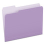 Pendaflex Colored File Folders, 1/3-Cut Tabs: Assorted, Letter Size, Lavender/Light Lavender, 100/Box (PFX15213LAV) View Product Image