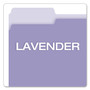 Pendaflex Colored File Folders, 1/3-Cut Tabs: Assorted, Letter Size, Lavender/Light Lavender, 100/Box (PFX15213LAV) View Product Image