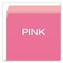 Pendaflex Colored File Folders, Straight Tabs, Letter Size, Pink/Light Pink, 100/Box (PFX152PIN) View Product Image