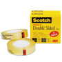 Scotch Double-Sided Tape, 1" Core, 0.5" x 75 ft, Clear, 2/Pack (MMM6652PK) View Product Image