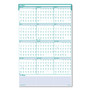 House of Doolittle Express Track Recycled Reversible/Erasable Yearly Wall Calendar, 24 x 37, White/Teal Sheets, 12-Month (Jan to Dec): 2024 View Product Image
