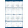 House of Doolittle Recycled Poster Style Reversible/Erasable Yearly Wall Calendar, 24 x 37, White/Blue/Gray Sheets, 12-Month (Jan to Dec): 2024 View Product Image