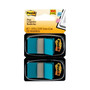 Post-it Flags Standard Page Flags in Dispenser, Blue, 50 Flags/Dispenser, 2 Dispensers/Pack (MMM680BE2) View Product Image