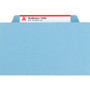 Smead 6-Section Pressboard Top Tab Pocket Classification Folders, 6 SafeSHIELD Fasteners, 2 Dividers, Letter Size, Blue, 10/Box (SMD14081) View Product Image