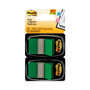 Post-it Flags Standard Page Flags in Dispenser, Green, 50 Flags/Dispenser, 2 Dispensers/Pack (MMM680GN2) View Product Image