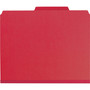 Smead 6-Section Pressboard Top Tab Pocket Classification Folders, 6 SafeSHIELD Fasteners, 2 Dividers, Letter Size, Bright Red,10/BX (SMD14082) View Product Image