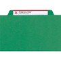 Smead 6-Section Pressboard Top Tab Pocket Classification Folders, 6 SafeSHIELD Fasteners, 2 Dividers, Letter Size, Green, 10/Box (SMD14083) View Product Image