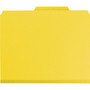 Smead 6-Section Pressboard Top Tab Pocket Classification Folders, 6 SafeSHIELD Fasteners, 2 Dividers, Letter Size, Yellow, 10/Box (SMD14084) View Product Image