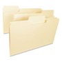 Smead SuperTab Top Tab File Folders, 1/3-Cut Tabs: Assorted, Legal Size, 0.75" Expansion, 11-pt Manila, 100/Box (SMD15301) View Product Image