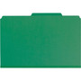 Smead 6-Section Pressboard Top Tab Pocket Classification Folders, 6 SafeSHIELD Fasteners, 2 Dividers, Legal Size, Green, 10/Box (SMD19083) View Product Image