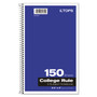 Oxford Coil-Lock Wirebound Notebooks, 3-Subject, Medium/College Rule, Randomly Assorted Cover Color, (150) 9.5 x 6 Sheets View Product Image