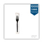 Dixie Individually Wrapped Mediumweight Polystyrene Cutlery, Fork, Black, 1,000/Carton (DXEFM53C7) View Product Image