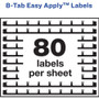 Avery&reg; 8 Tab Easy Print & Apply Clear Label Sheet Refills (11226) View Product Image