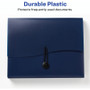 Avery Slide and View Expanding File, 6 Sections, Hook/Loop Closure, Letter Size, Navy Blue View Product Image