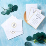 Avery Invitation Cards with Metallic Border, Inkjet/Laser, 80 lb, 5 x 7, Matte White, 2 Cards/Sheet, 15 Sheets/Pack View Product Image