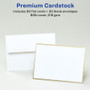 Avery Invitation Cards with Metallic Border, Inkjet/Laser, 80 lb, 5 x 7, Matte White, 2 Cards/Sheet, 15 Sheets/Pack View Product Image