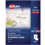 Avery Invitation Cards with Metallic Border, Inkjet/Laser, 80 lb, 5 x 7, Matte White, 2 Cards/Sheet, 15 Sheets/Pack View Product Image
