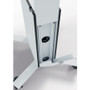 Durable Mobile TV Cart COWORKSATION, Engineered Wood, 3 Shelves, Supports 40 lb, 22.5" x 22.6" x 50.89", White View Product Image