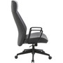 LYS High-Back Bonded Leather Chair (LYSCH100LABK) View Product Image