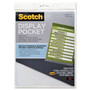 Scotch Display Pocket, Removable Interlocking Fasteners, Plastic, 8.5 x 11, Clear (MMMWL854C) View Product Image