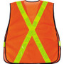 ergodyne GloWear 8080BAX Non-Certified X-Back Hi-Vis Safety Vest, Polyester, One Size Fits Most, Orange/Yellow View Product Image