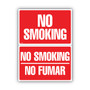COSCO Two-Sided Signs, No Smoking/No Fumar, 8 x 12, Red (COS098068) View Product Image