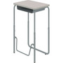 Safco AlphaBetter 2.0 Height-Adjustable Student Desk with Pendulum Bar and Book Box, 27.75 x 19.75 x 29 to 43, Pebble Gray View Product Image