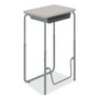 Safco AlphaBetter 2.0 Height-Adjustable Student Desk with Pendulum Bar and Book Box, 27.75 x 19.75 x 29 to 43, Pebble Gray View Product Image