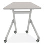 Safco Learn Nesting Trapezoid Desk, 32.83" x 22.25" to 29.5", Gray, Ships in 1-3 Business Days (SAF1226GR) View Product Image