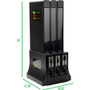 Mind Reader 3-Compartment Utensil Dispenser Organizer (EMSCUTDISPBK) View Product Image