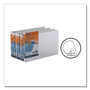Stride QuickFit Ledger D-Ring View Binder, 3 Rings, 1.5" Capacity, 11 x 17, White View Product Image