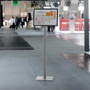 Durable Info Basic Floor Stand, 55.31" Tall, Black Stand, 11 x 17 Face View Product Image