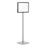 Durable Info Basic Floor Stand, 55.31" Tall, Black Stand, 11 x 17 Face View Product Image