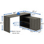 LYS L-Shape Workstation with Cabinet (LYSDK103RRWC) View Product Image