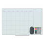 U Brands Floating Glass Dry Erase Undated One Month Calendar, 35 x 23, White (UBR3967U0001) View Product Image