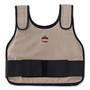 ergodyne Chill-Its 6230 Standard Phase Change Cooling Vest with Packs, Cotton, Large/X-Large, Khaki, Ships in 1-3 Business Days (EGO12010) View Product Image