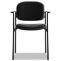 HON VL616 Stacking Guest Chair with Arms, Bonded Leather Upholstery, 23.25" x 21" x 32.75", Black Seat, Black Back, Black Base View Product Image