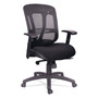 Alera Eon Series Multifunction Mid-Back Cushioned Mesh Chair, Supports Up to 275 lb, 18.11" to 21.37" Seat Height, Black View Product Image