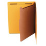 Universal Bright Colored Pressboard Classification Folders, 2" Expansion, 1 Divider, 4 Fasteners, Letter Size, Yellow Exterior, 10/Box View Product Image
